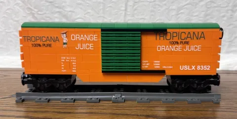 Custom Brick Train Tropicana Box Car