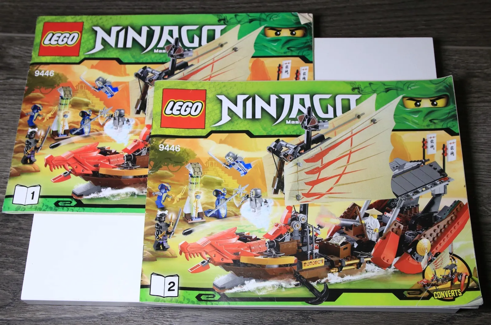 Lego 9446 Ninjago Destiny's Bounty Instructions Only Books 1-2