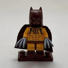 LEGO Catman minifigure from The LEGO Batman Movie w/ Brown Helmet, Cape & Claws