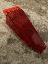 LEGO Parts: Canopy Windscreen w/ Hinge End, 10x4x2-1/3, # 2507, Trans Red