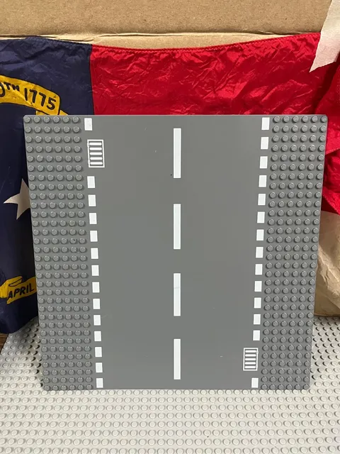 Lego dark grey straight road 32x32