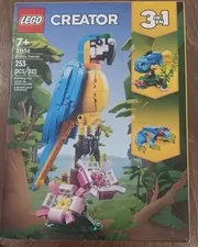 New Lego Creator 3 In 1 Exotic Parrot 31136 NIP 253 Pieces Selaed