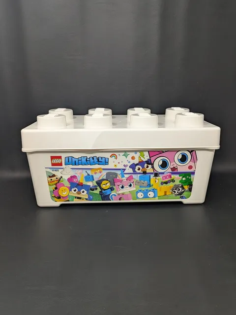 LEGO Box & Lid  8 Stud White Unikitty Brick Storage Container Empty
