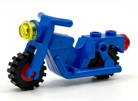 LEGO Blue Motorcycle Town with Red Wheels with Black Tires inv.572