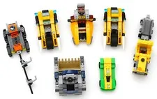 LEGO Lot of 8 Utility Racing Car Luggage Transport  Partial Vehicles