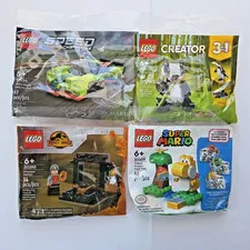 Lego Polybag Lot 4 Sets Creator 3in1 Super Mario Speed Champions Jurassic World