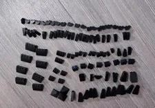 Vintage LEGO Black Slope & Roof Parts Lot - Authentic LEGO - 1980s 1990s - 100+