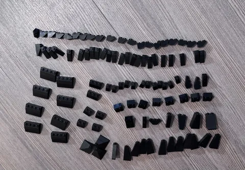 Vintage LEGO Black Slope & Roof Parts Lot - Authentic LEGO - 1980s 1990s - 100+