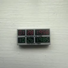 LEGO Retired Back to Future 21103 DeLorean Destination Present Time Tile Part