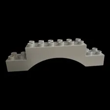 light gray Duplo 2X10 shaped brick - combined shipping (GRAY15)