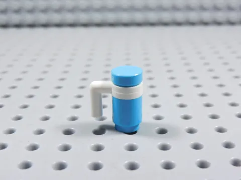 LEGO Medium Azure w/ White Thermos Pitcher Coffee Accessory Minifig BJ