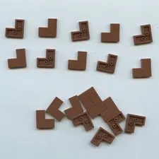 LEGO x 20 Reddish Brown Tile 2 x 2 Corner 14719