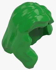 New LEGO Minifigure Hair Bright Green Female Mid Length Part Over Right 85974
