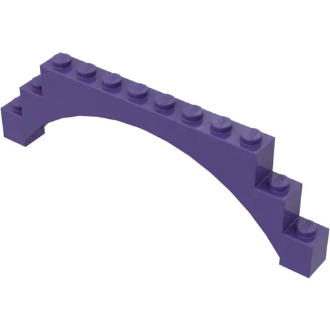 LEGO 2x Dark Purple Arch 1 x 12 x 3 Raised Arch with 5 Cross Supports  inv.616