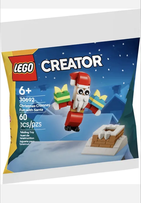 Lego Creator 30692 60 pcs Set Christmas Chimney Fun Santa Building Blocks New