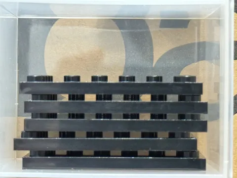 LEGO Parts - Black Tile, Modified 4 x 6 with Studs on Edges - No 6180 - QTY 5
