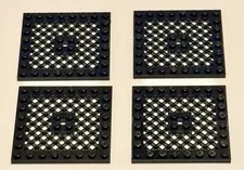 Lego 4151b Plate Modified 8x8 Grille Grate Platform w/hole 4 Pcs PICK BLACK