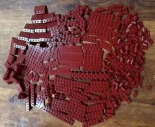 Lego Lot Dark Red Brown Bricks Mixed Bricks Specialty 10oz+ Plates Corner Etc