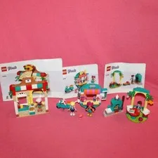 Lot of 2 LEGO Friends Pizzeria 41705 / The Mobile Shop 41719