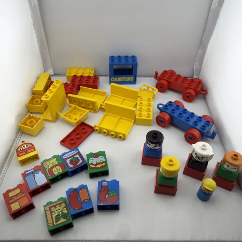 Vintage Lego Duplo - Lot Of Random Pieces, Characters, Animals, Building Pieces
