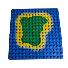 Lego Pirates: Plate Of Base Island 16 x 16, Ref 3867p01, Set 6265 6260 5"X5"