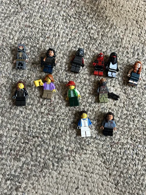 LEGO Minifigures Lot of 10 Assorted Characters, Minifigure, Plastic