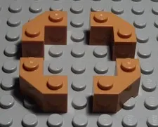 Lego Brick Corner Slant 1x2x2 Nougat Ochre 4 Pieces