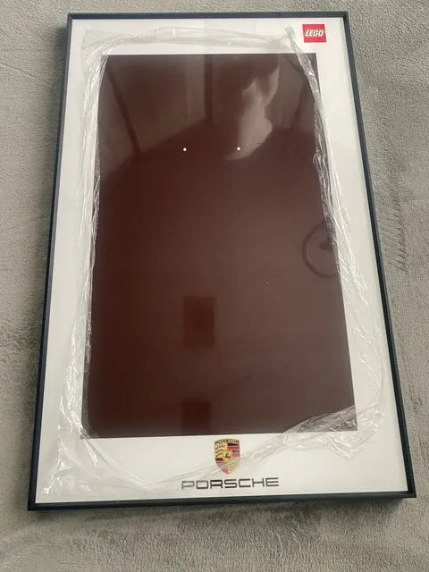 LEGO Porsche 911 Wall Display Frame Case Board 19.7 x 31.5 New- Open Box Read