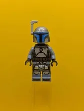 Jango Fett and sw1433Nougat Head, Plain Arms Star Wars Lego Minifigure