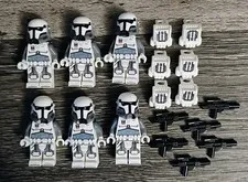 6 LEGO Mandalorian Imperial Commando Minifigures w/ Blasters Backpacks 