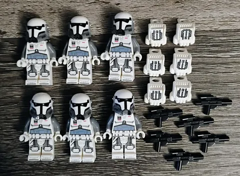 6 LEGO Mandalorian Imperial Commando Minifigures w/ Blasters Backpacks 