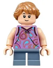 LEGO® Minifigure Jurassic World jw029 Lex Murphy Medium Lavender Tank Top