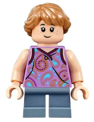 LEGO® Minifigure Jurassic World jw029 Lex Murphy Medium Lavender Tank Top