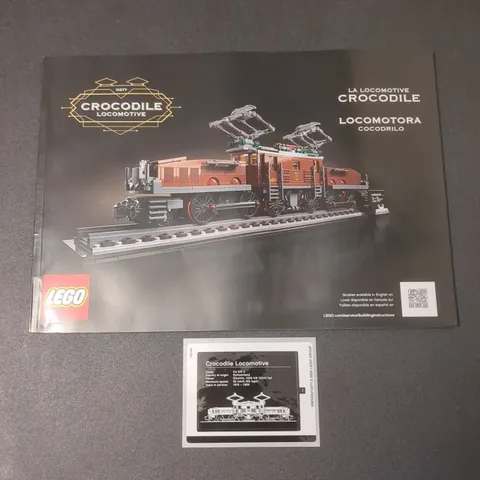 NEW Lego 10277 Crocodile Locomotive Instruction Manual & Sticker Sheet NO BRICKS