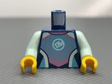 LEGO Minifigure Dark Blue Torso Wetsuit White "R" Logo Swimsuit Series 29