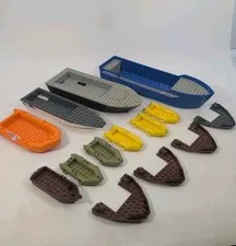 Mixed Lot of LEGO Boat Hull Parts Ship Raft Bow Pieces