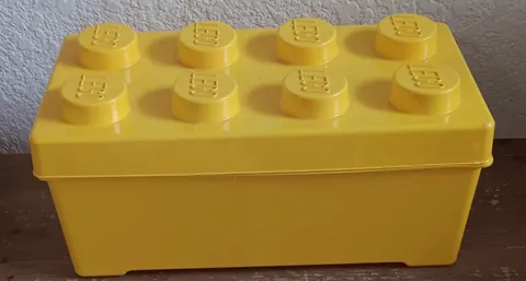Lego Big Yellow Sttorage Bin For Legos Container Case Build Toy