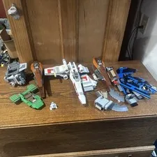 LEGO Star Wars Mixed Parts Lot Partial Sets Geonosian X-Wing TIE Fighter Flash