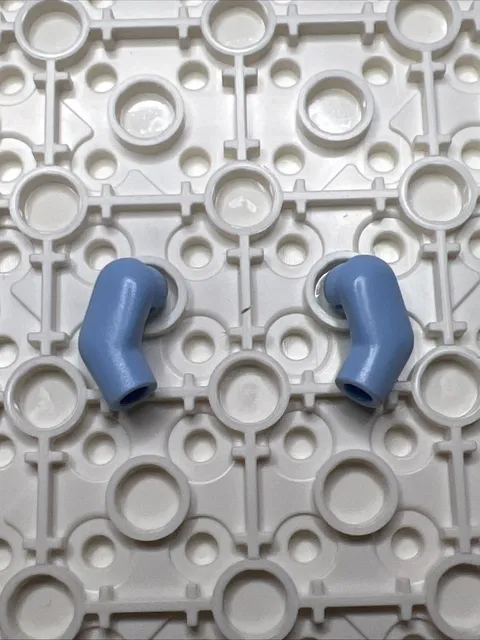 LEGO 981 & 982 Bright Light Blue Minifigure Replacement Arms x2 - 1 Pair