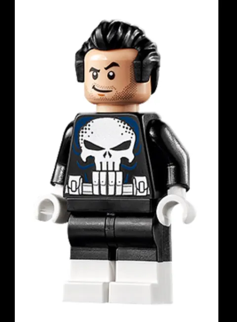 LEGO Punisher Minifigure From Set 76178 Marvel Spiderman Daily Bugle - NEW