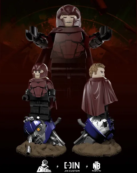 LEGO Marvel X-men Magneto + Expansion Base custom minifigure by Jin Customs