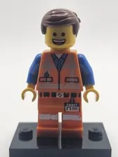 LEGO Movie 2 Emmet Worn Uniform Smile Minifigure tlm113 NEW NM -MB