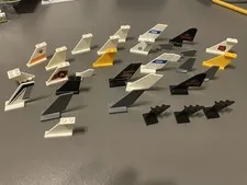 Lego TAIL FINS AIRPLANE HELICOPTER Race car lot of 31 pieces