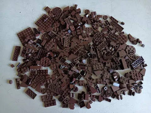 LEGO BULK LOT 412 DARK BROWN SLOPES PLATES BRICKS ARCH & SPECIALTY PIECES