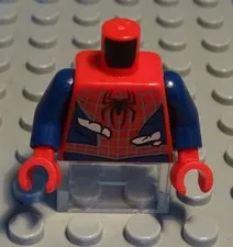 Lego Figure Accessories Top Torso Red with Decor Spider - Man