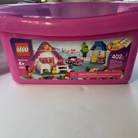 LEGO Bricks and more: Large Pink Brick Box (5560) Not Sorted Not Counted
