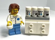 Lego City Pharmacist Minifigure - Hospital  - Medical Characters