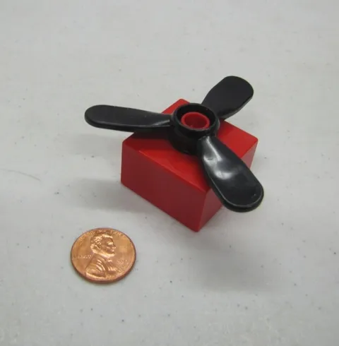 Lego Duplo RED BLOCK w/ BLACK PROPELLER SET Replacement Parts