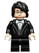 LEGO: Harry Potter Black Suit White Bow Tie (hp184)