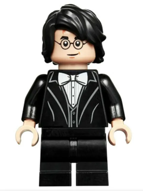 LEGO: Harry Potter Black Suit White Bow Tie (hp184)